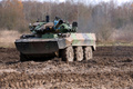 仏軍の装輪装甲車「AMX10RC」（2012年11月29日撮影、資料写真）。(c)FRANCOIS NASCIMBENI / AFP