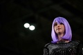 AIロボットの「デズデモーナ」。ブラジル・リオデジャネイロで開催された「ウェブサミット2023」で（2023年5月3日撮影）。(c)MAURO PIMENTEL / AFP