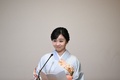ギリシャの首都アテネで、日本との外交関係樹立125年周年および「日本・ギリシャ文化観光年」を記念する式典に出席された佳子さま（2024年5月27日撮影）。(c)Angelos TZORTZINIS / AFP
