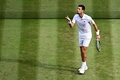 テニス、ウィンブルドン選手権、男子シングルス決勝。試合に臨むノバク・ジョコビッチ（2023年7月16日撮影）。(c)SEBASTIEN BOZON / AFP