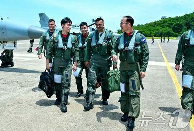 韓国空軍参謀総長、総合訓練「ソアリング・イーグル」でF-16指揮飛行