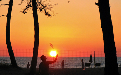 アドリア海沿岸の夕焼け、アルバニア・ドゥラス