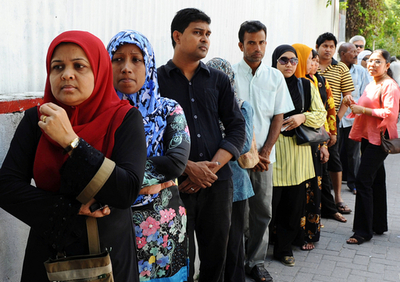 モルディブ大統領選で史上初の決選投票