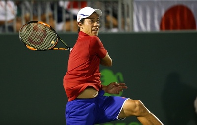 錦織がストレートで8強、次戦はモンフィスと マイアミOP