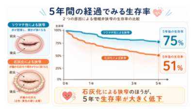 日本人の僧帽弁輪石灰化に伴う僧帽弁狭窄症の長期予後を解明