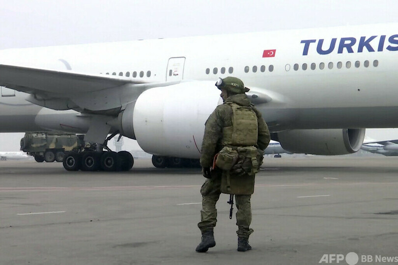 ロシア主導部隊、カザフ撤退開始