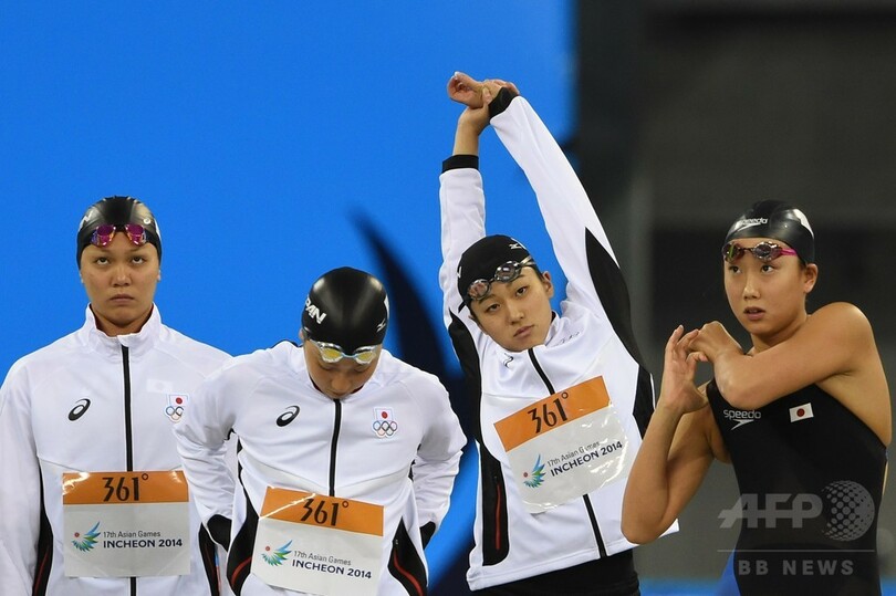 日本、女子4×200メートル自由形リレーで銀 アジア大会