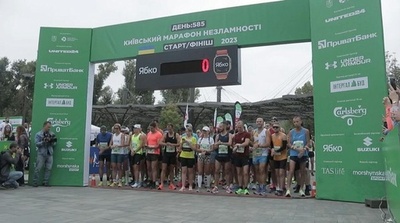 侵攻後初、ウクライナ首都でフルマラソン大会