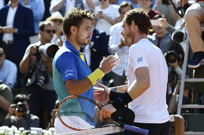 マレーとワウリンカ、全仏1回戦で激突 3年前の死闘の再戦