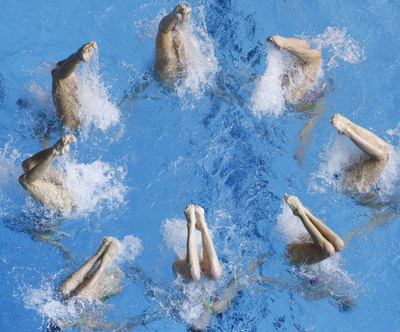 ＜第12回世界水泳選手権＞シンクロナイズドスイミング、ロシア チーム・テクニカルルーティンで金メダルを獲得 - オーストラリア