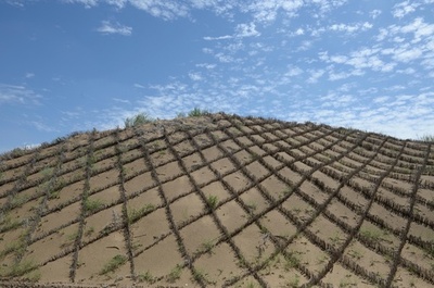 内モンゴル・クブチ砂漠 緑の変化