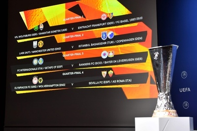 EL準々決勝以降の組み合わせ決定、マンUとウルブスが4強で激突も
