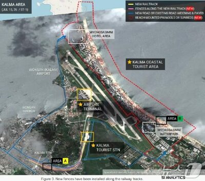 北朝鮮・元山の海岸にビーチベッド2500台…中国団体客受け入れ準備か