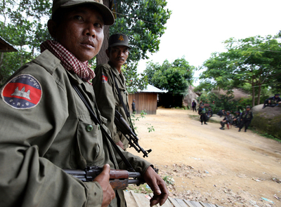 カンボジア・タイ国軍、国境未画定地域で銃撃戦 3人負傷