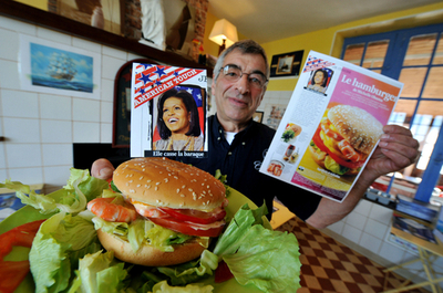 フランスで「オバマ・バーガー」登場、考案者はミシェル夫人？
