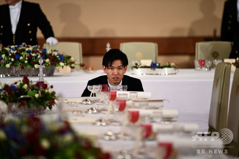 トランプ米大統領夫妻、宮中晩さん会に出席