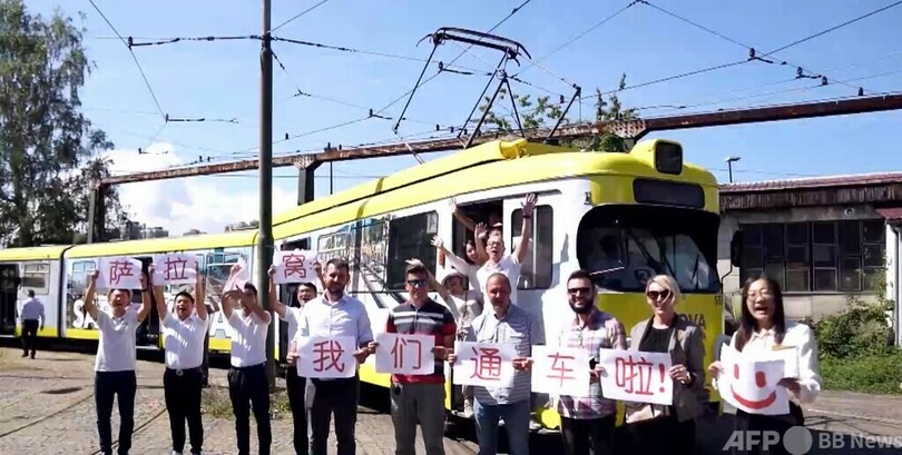 サラエボ路面電車改造プロジェクトの本線が貫通 中国企業が建設