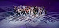 ソチ冬季五輪、フィギュアスケートのエキシビションの演技に臨む選手（2014年2月22日撮影）。(c)AFP/YURI KADOBNOV