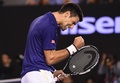 全豪オープンテニス、男子シングルス決勝。ガッツポーズを見せるノバク・ジョコビッチ（2016年1月31日撮影）。(c)AFP/WILLIAM WEST