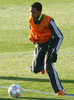 練習に臨むロビーニョ（%%Robinho%%）。(c)AFP/PHILIPPE DESMAZES