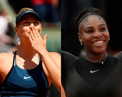 シャラポワとセレーナが全仏4回戦で激突、大会屈指の好カードに