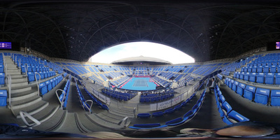 【360°パノラマ】有明コロシアム、テニスの会場①