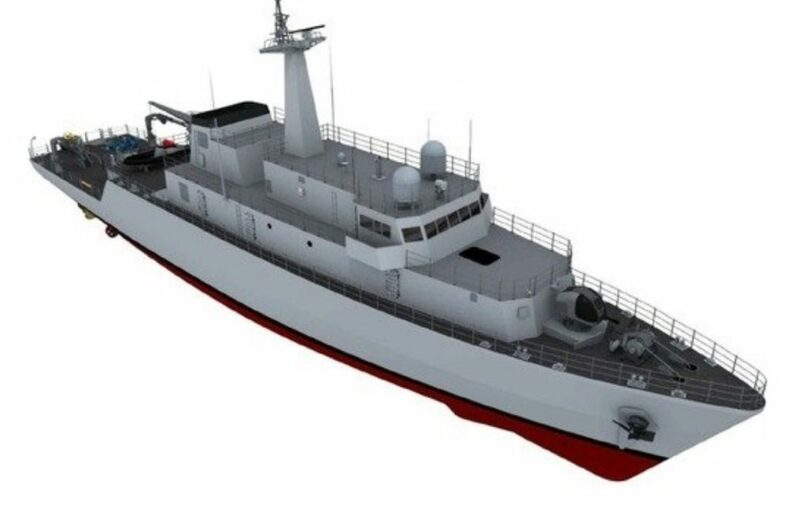 海軍掃海艦（MSH-Ⅱ）の形状案（防衛事業庁提供）(c)news1