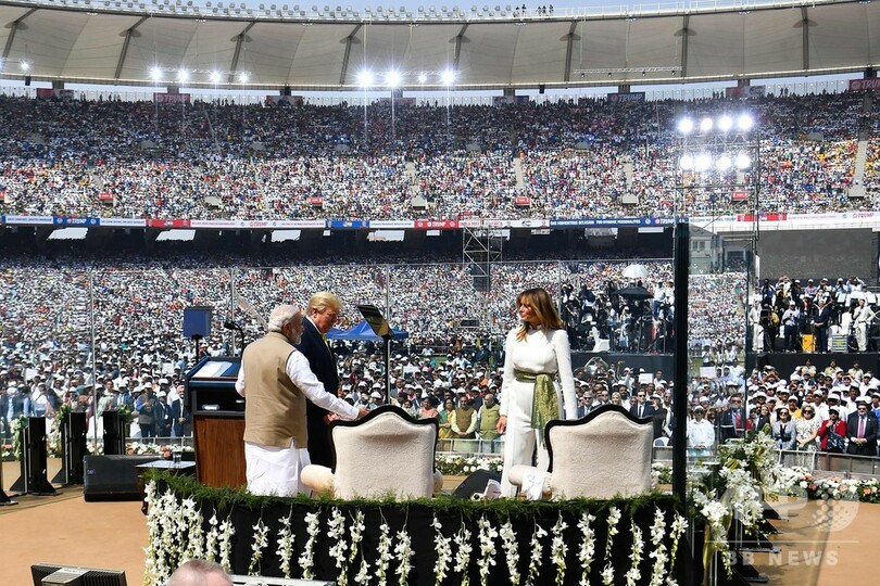 インド、初めて公式訪問のトランプ氏を熱烈歓迎