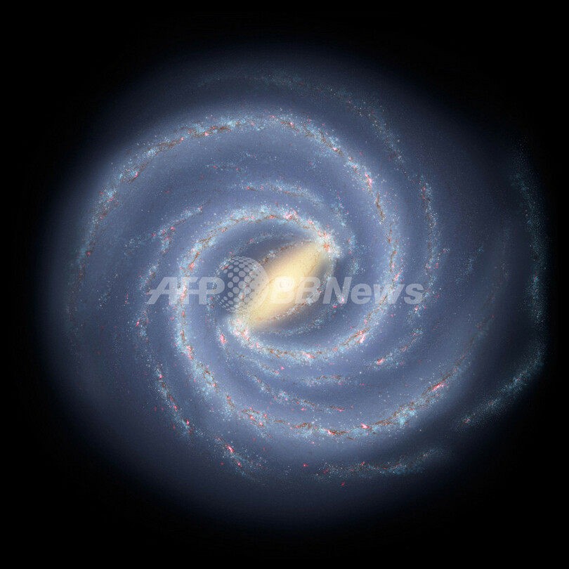 真上から見た天の川銀河、主な腕は「2本」