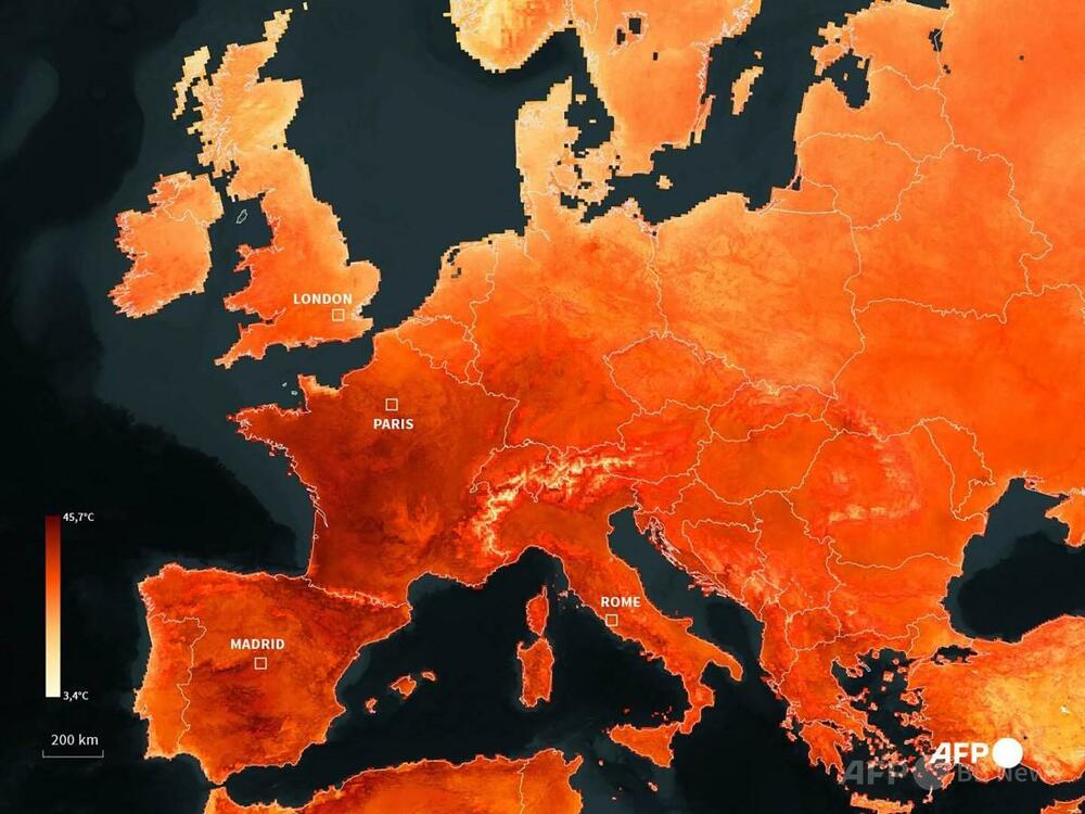 欧州で記録的熱波、数千万人が影響 独仏などで史上最高気温更新