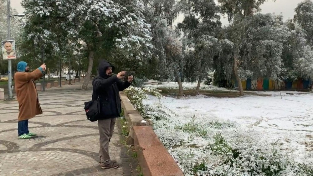 動画 イラク首都にごく珍しい雪 過去100年で2回目 写真1枚 国際ニュース Afpbb News