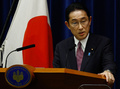 東京都内で記者会見に臨む岸田文雄首相（2022年3月3日撮影）。(c)KIM KYUNG-HOON / POOL / AFP