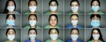 韓国南部大邱市にある啓明大学校大邱東山病院の看護師らのコンボ写真（2020年3月13日作成）。(c)Ed JONES / AFP