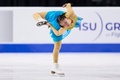 23-24フィギュアスケートグランプリ（GP）シリーズ第2戦、スケートカナダ、女子シングル・ショートプログラム（SP）。演技に臨む渡辺倫果（2023年10月27日撮影）。(c)Geoff Robins / AFP