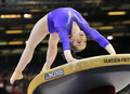 ベルギーのブリュッセル（Brussels）で開催された第29回女子体操欧州選手権大会（29th Women&apos;s Artistics Gymnastics European Championships）で撮影された選手たちの華麗な演技を写真でまとめた。

跳馬で演技を披露するロシアのアリヤ・ムスタフィナ（Aliya Mustafina、2012年5月10日撮影）。(c)AFP/JOHN THYS
