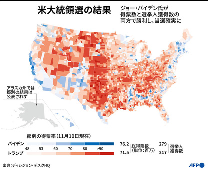 図解】2020年米大統領選の結果まとめ 写真13枚 国際ニュース：AFPBB News