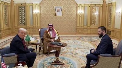 動画:トランプ氏、シリアの暫定指導者とサウジで会談