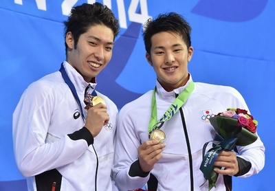 萩野が男子400m個人メドレーで4冠達成！瀬戸が銅 アジア大会