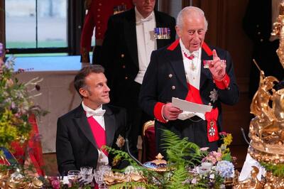 マクロン氏、英国を国賓訪問 チャールズ国王と新たな「協調」称賛