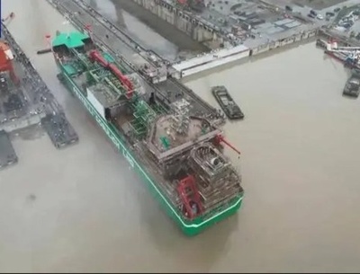中国自主建造の8200立方メートル級LNG充填船が進水