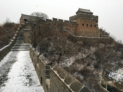 万里の長城の初雪 河北