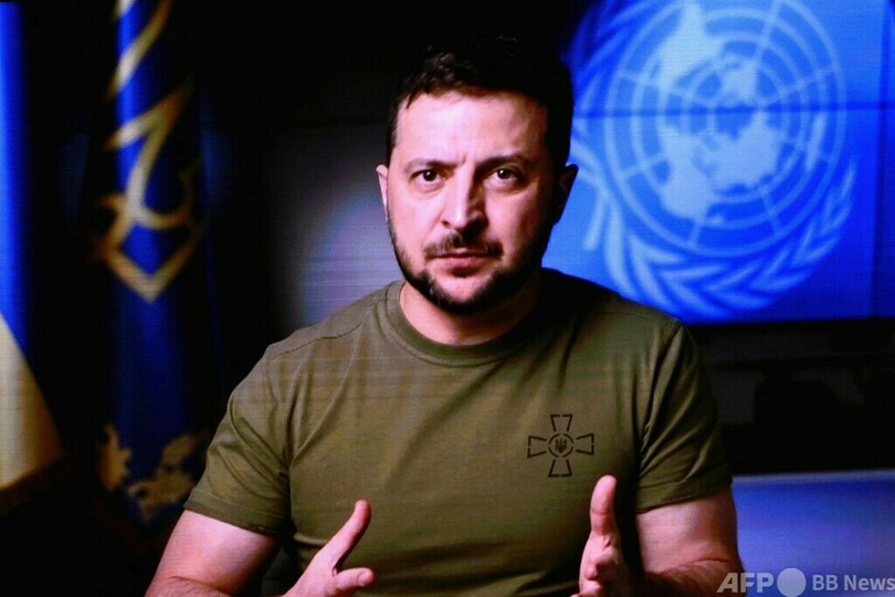 ロシア裁く特別法廷設置を ウクライナ大統領が国連演説