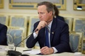 ウクライナの首都キーウを訪問した英国のデービッド・キャメロン外相。ウクライナ大統領府提供（2023年11月16日撮影）。(c)AFP PHOTO /  UKRAINE PRESIDENCY