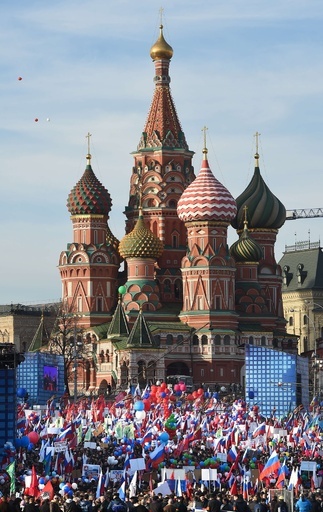 プーチン露大統領、クリミア併合1周年で演説