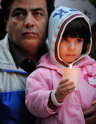 イスラエル大使館前で抗議集会　東京