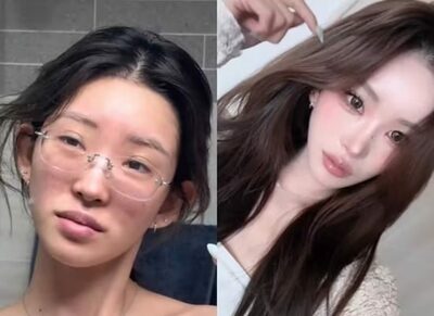 韓国インフルエンサー、「すっぴんからの変身」メイク動画に反響…180度の印象変化