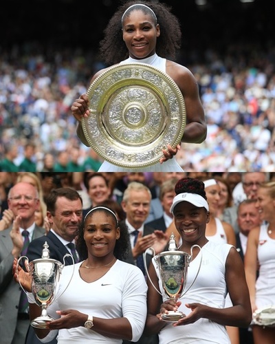 セレーナがウィンブルドン単複2冠、グラフ氏に並ぶGS22勝目