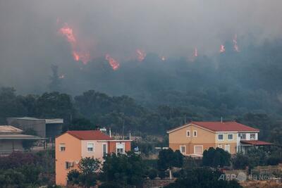 ギリシャ、ヒオス島の山火事に非常事態宣言