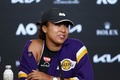 全豪オープンテニス、女子シングルス準決勝後の記者会見に臨む大坂なおみ（2021年2月18日撮影）。(c)AFP PHOTO /ROB PREZIOSO/ TENNIS AUSTRALIA