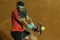 テニス、リオ・オープン（Rio Open presented by Claro hdtv 2014）男子シングルス準決勝。リターンを打つラファエル・ナダル（Rafael Nadal、2014年2月22日撮影）。(c)AFP/YASUYOSHI CHIBA